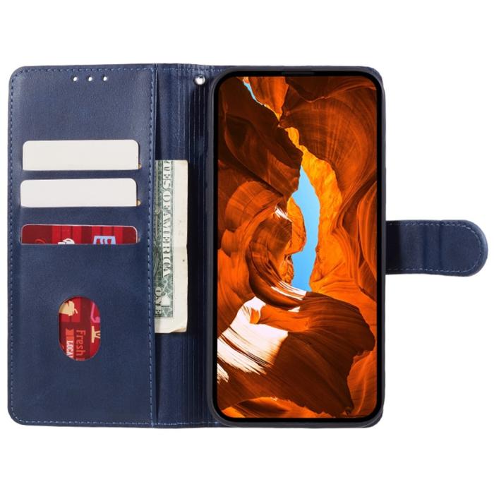 Bild 2, Motorola Moto G55 5G Plånboksfodral Läder Blå