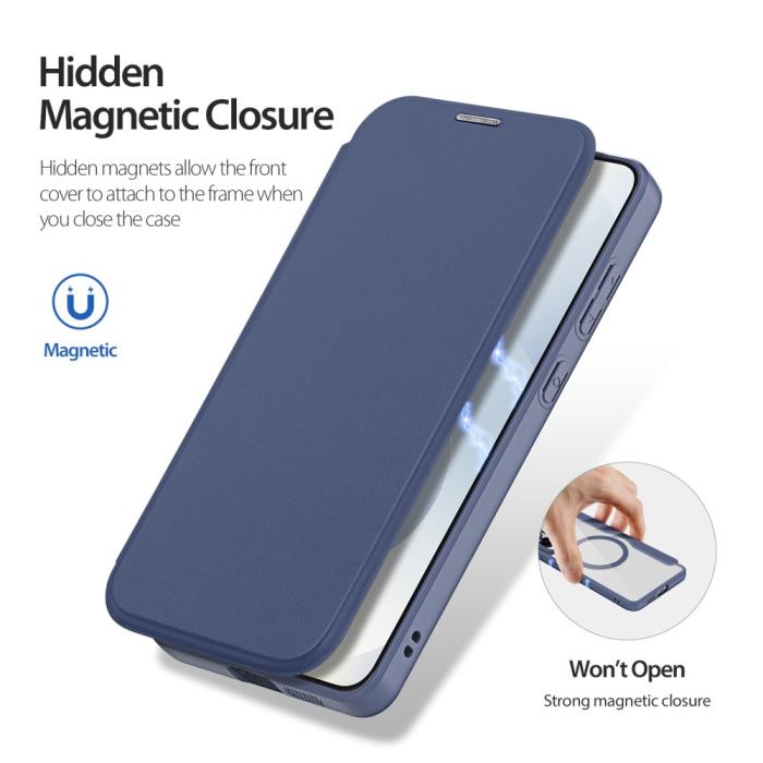 Bild 5, DUX DUCIS Galaxy S25 Edge Fodral MagSafe Skin X Pro Blå