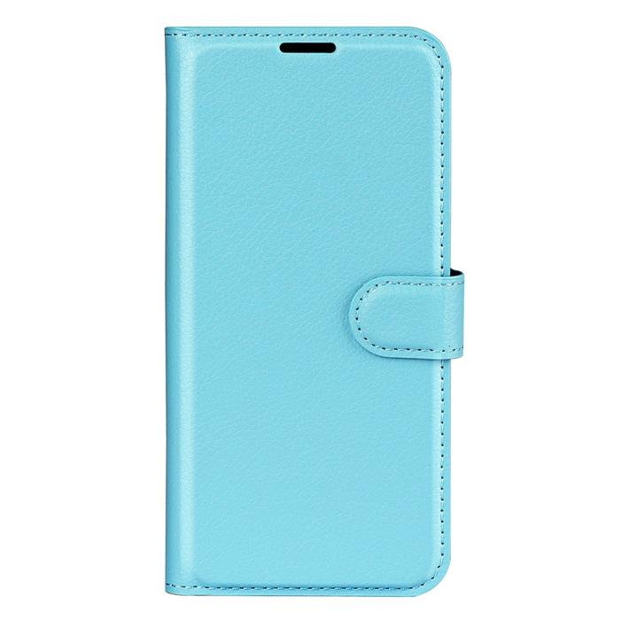 Bild 5, Samsung Galaxy A54 5G Fodral Litchi Läder Ljus Blå