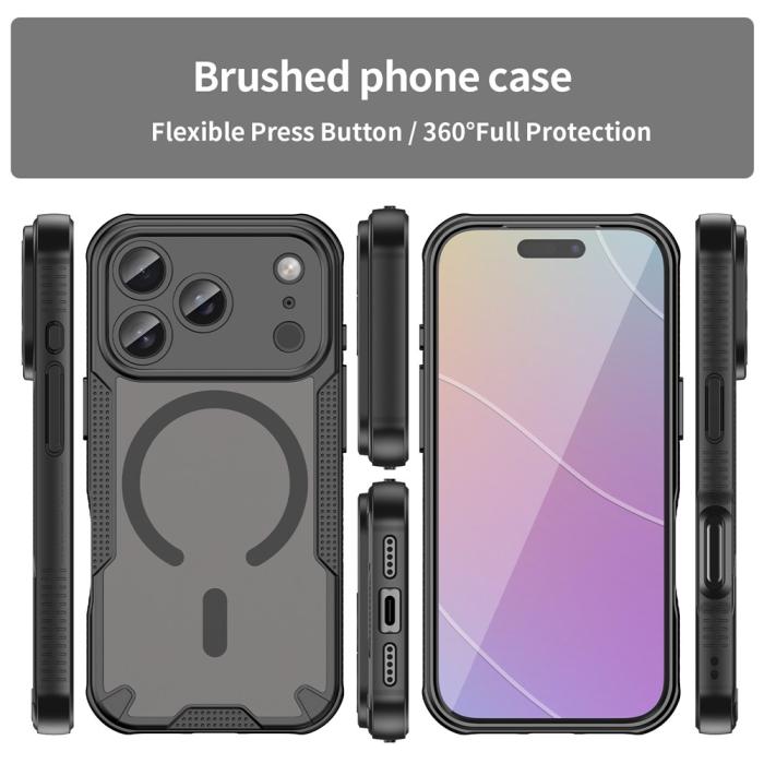 Bild 3, iPhone 17 Pro Max Skal MagSafe Hybrid Armor Svart