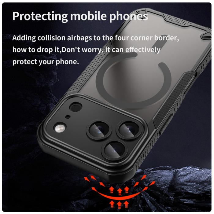 Bild 4, iPhone 17 Pro Max Skal MagSafe Hybrid Armor Svart