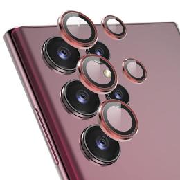 ENKAY Galaxy S23 Ultra Linsskydd Härdat Glas Röd