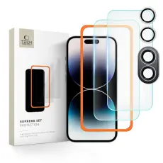 Tech-Protect iPhone 16 Plus 3-PACK Sk&auml;rmskydd/Linsskydd