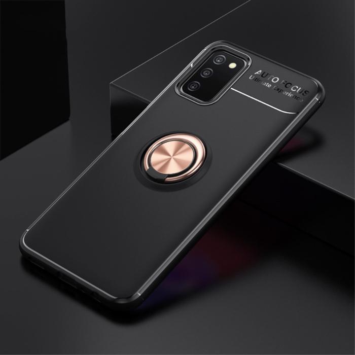 Bild 2, Samsung Galaxy A03s Skal Ring Svart/Roséguld