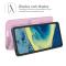 Nokia XR20 Fodral Litchi Läder Ljus Rosa