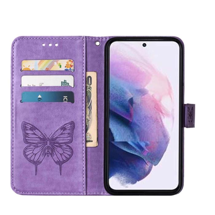 Bild 3, Samsung Galaxy S22 Fodral Butterfly Läder Lila