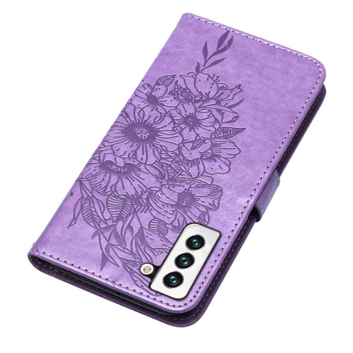 Bild 5, Samsung Galaxy S22 Fodral Butterfly Läder Lila