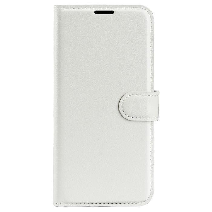 Bild 5, Samsung Galaxy S23 FE Fodral Litchi Textur Vit
