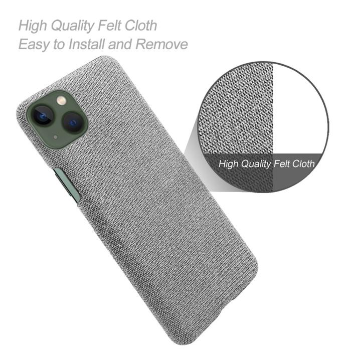 Bild 4, iPhone 15 Skal Tygbelagt Ljus Grå
