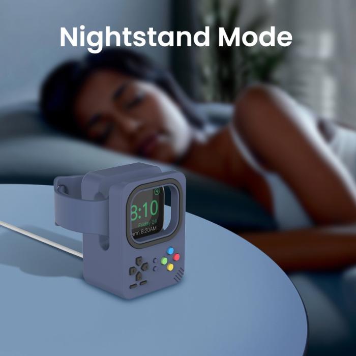 Bild 4, AHASTYLE Apple Watch Laddningsställ Gamepad Silikon Blå