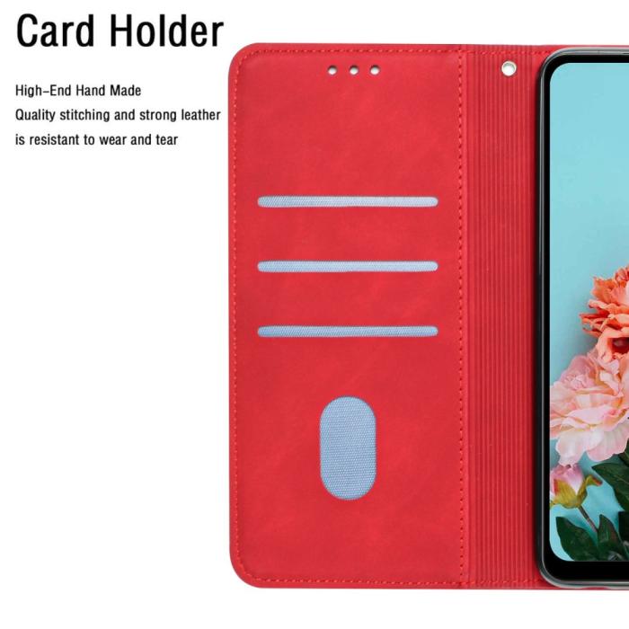 Bild 6, Samsung Galaxy S23 Plus Fodral Solid Läder Röd