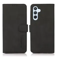 KHAZNEH Galaxy S24 Fodral Retro Läder Svart