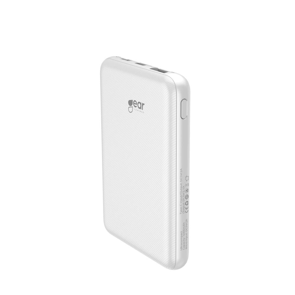 GEAR 5000 mAh Powerbank Ultracompact Vit