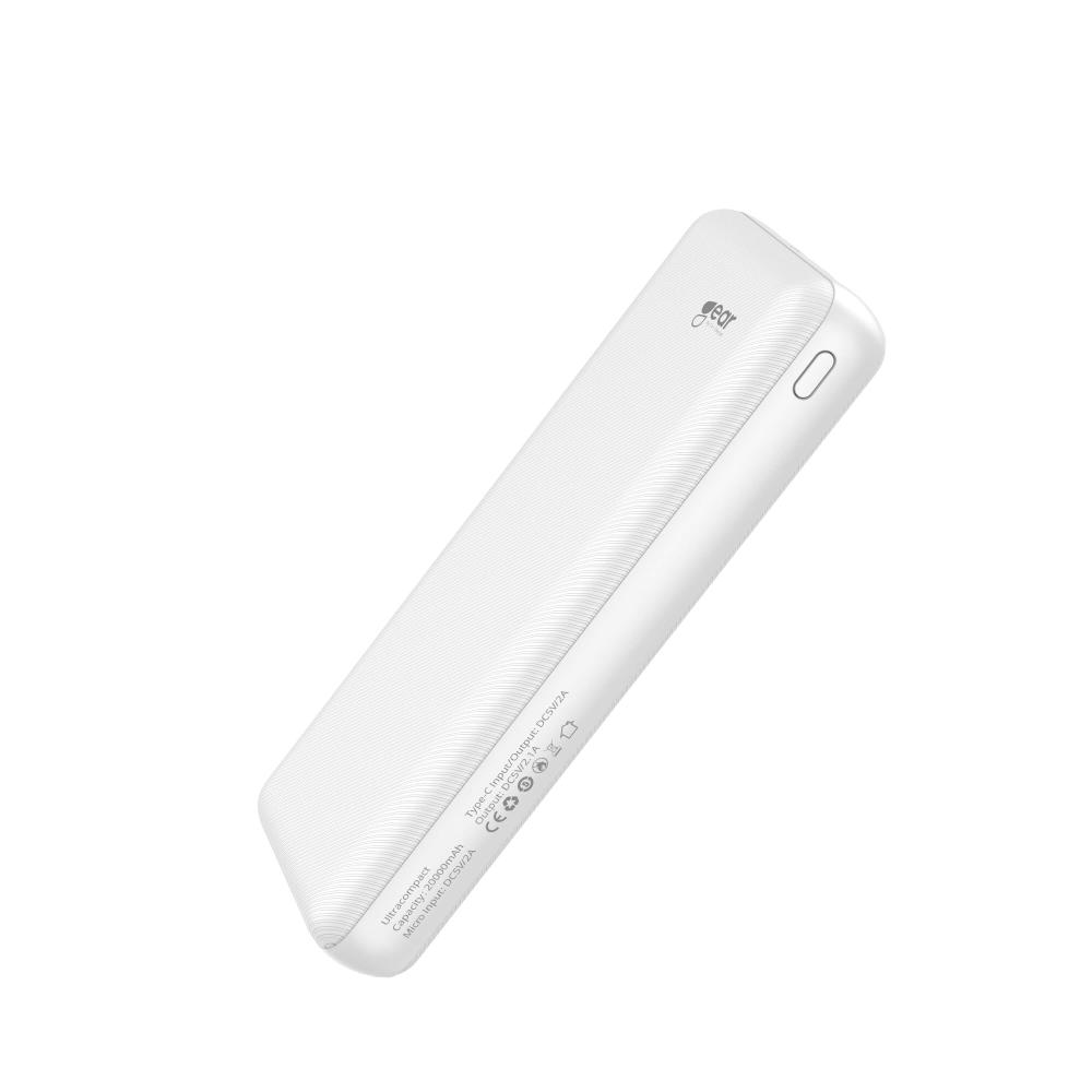 GEAR 20000 mAh Powerbank Ultracompact Vit