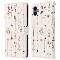 Samsung Galaxy A07 Fodral RFID L&auml;der Sm&aring; Blommor