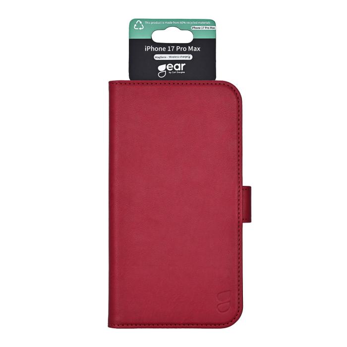 Bild 5, Gear iPhone 17 Pro Max Fodral MagSafe Läder Deep Red