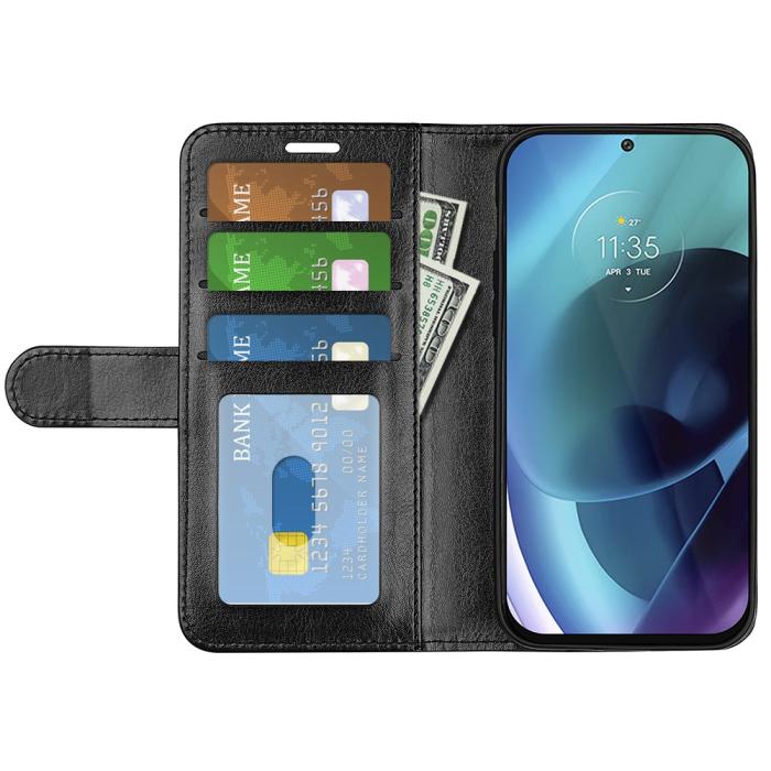 Bild 5, Motorola Moto G71 Fodral Crazy Horse Svart