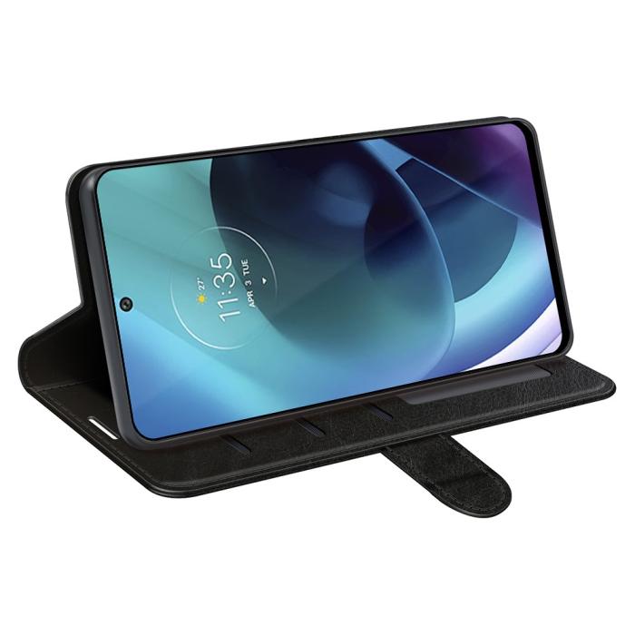 Bild 6, Motorola Moto G71 Fodral Crazy Horse Svart
