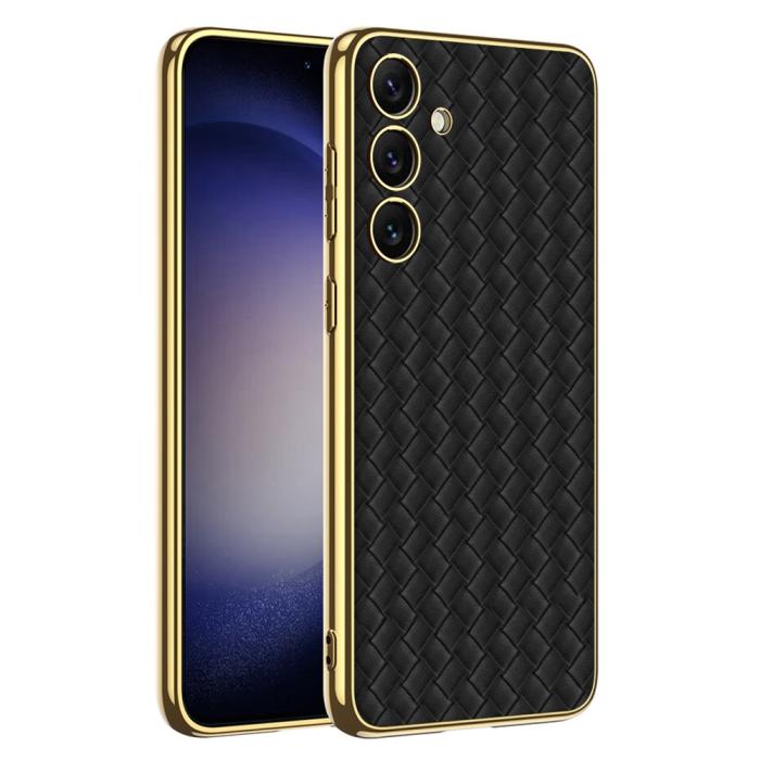 Bild 1, GKK Galaxy S24 Plus Skal Vävd Hybrid Läder Svart