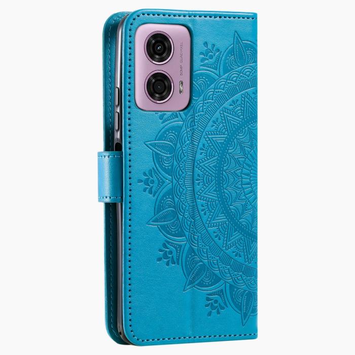 Bild 6, Motorola Moto G04 4G/G24 4G Fodral Mandala Blå