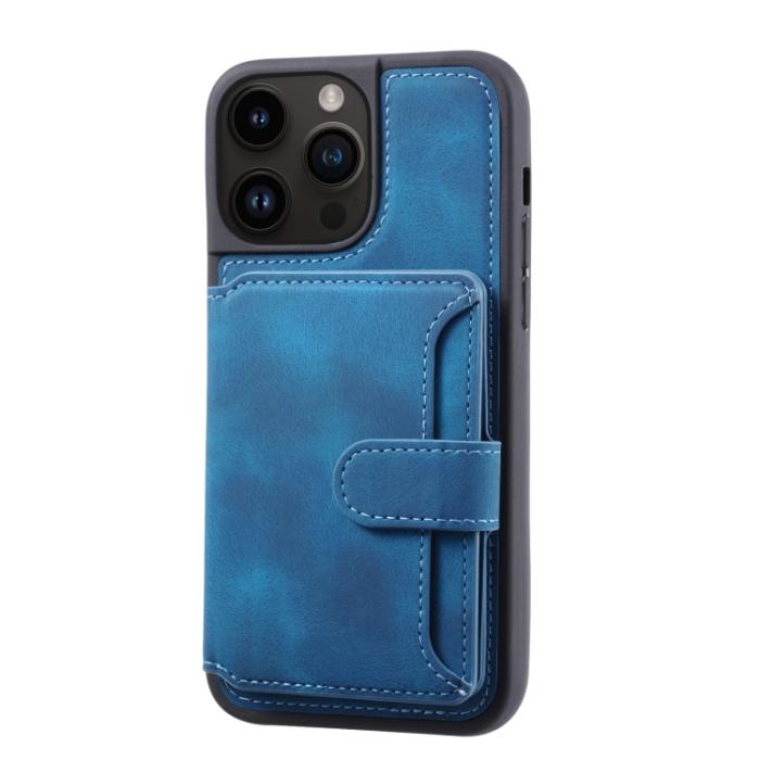 Bild 2, iPhone 15 Pro Skal RFID Med Plånboksfunktion Blå