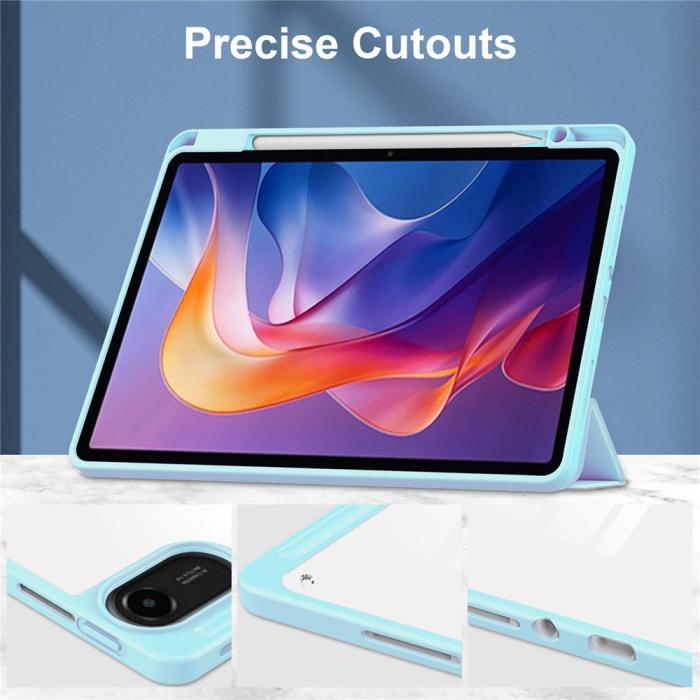 Bild 4, Xiaomi Redmi Pad 2 Fodral Tri-Fold Hybrid Blå