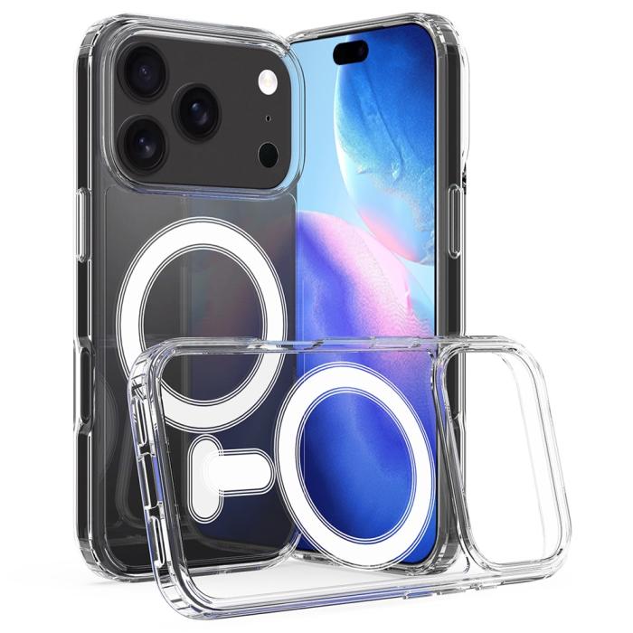 Bild 2, iPhone 17 Pro Max Skal MagSafe Hybrid Transparent