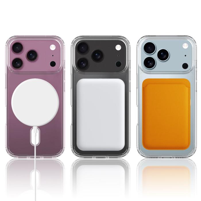 Bild 4, iPhone 17 Pro Max Skal MagSafe Hybrid Transparent
