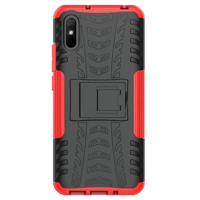 Bild 4, Xiaomi Redmi 9A - Stöttåligt Skal med Stöd - Röd