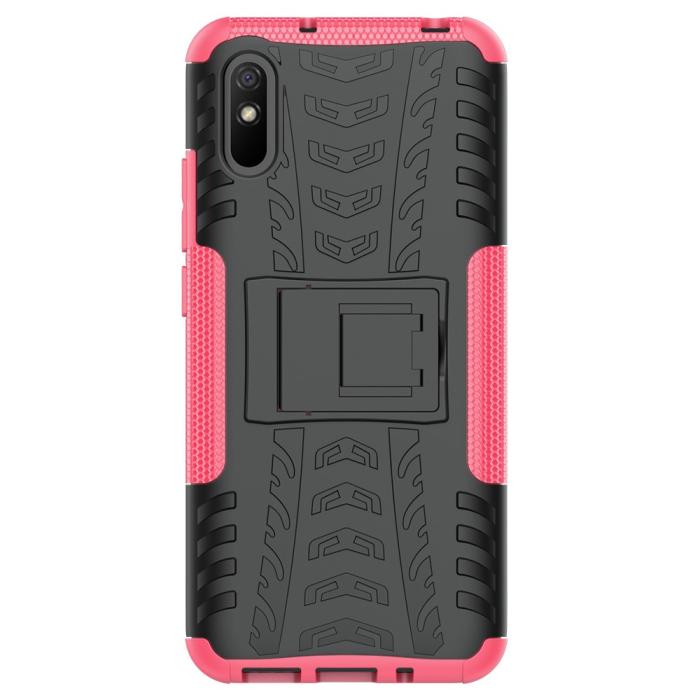 Bild 4, Xiaomi Redmi 9A - Stöttåligt Skal med Stöd - Rosa