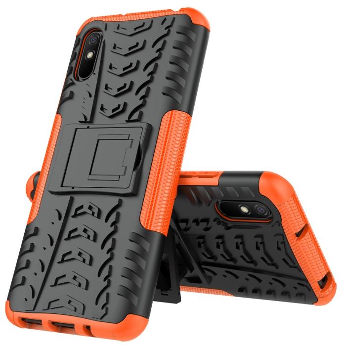 Bild 3, Xiaomi Redmi 9A - Stöttåligt Skal med Stöd - Orange