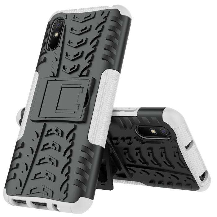 Bild 3, Xiaomi Redmi 9A - Stöttåligt Skal med Stöd - Vit