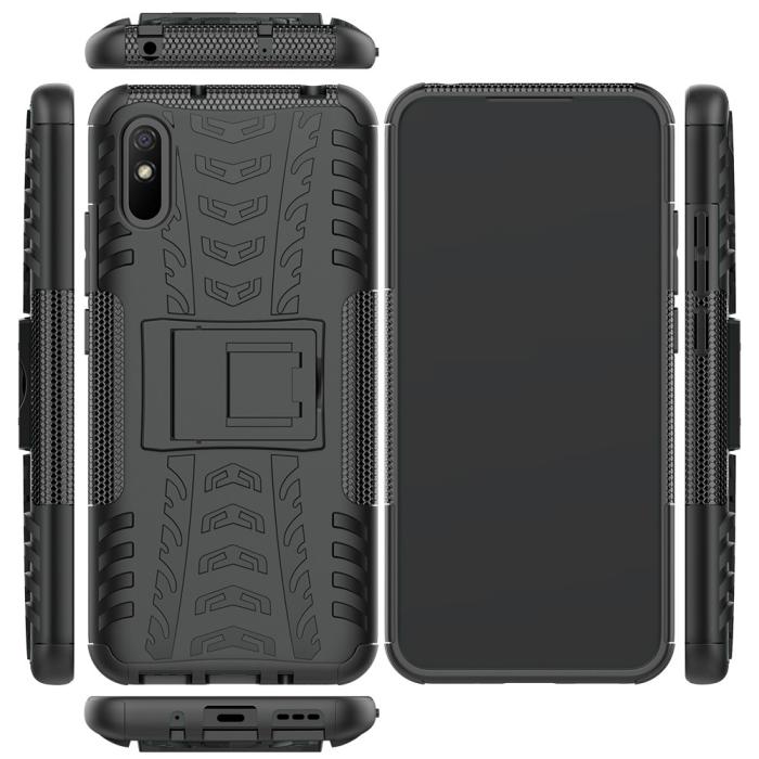 Bild 2, Xiaomi Redmi 9A - Stöttåligt Skal med Stöd - Lila