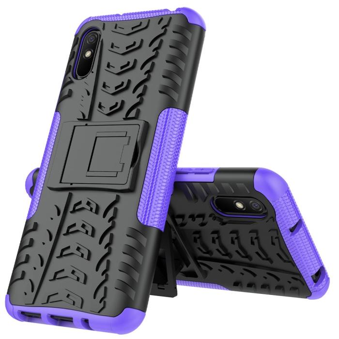 Bild 4, Xiaomi Redmi 9A - Stöttåligt Skal med Stöd - Lila