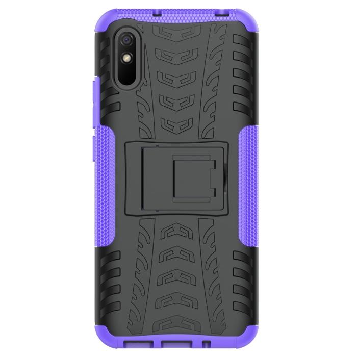 Bild 5, Xiaomi Redmi 9A - Stöttåligt Skal med Stöd - Lila