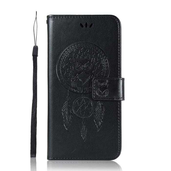 Bild 2, Xiaomi Redmi 9 - Dream Catcher Owl Fodral - Svart