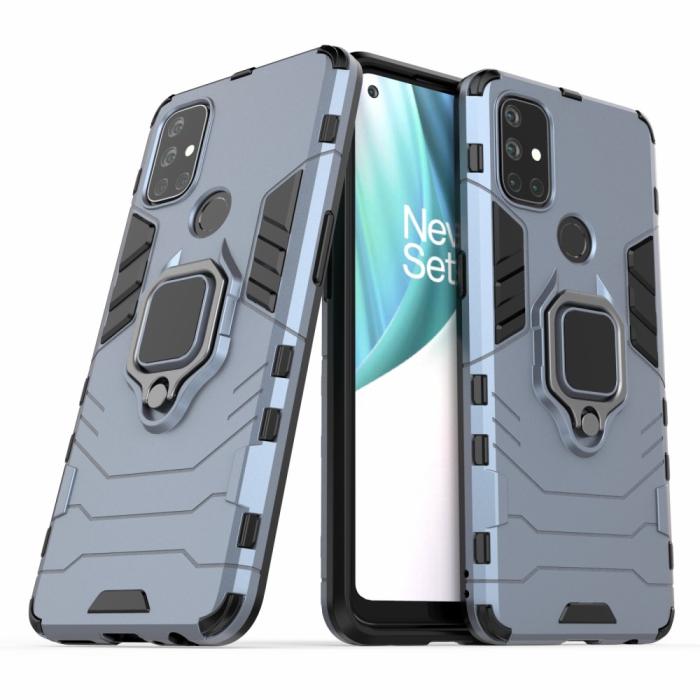 Bild 2, OnePlus Nord N10 5G - Hybrid Ring Skal - Blå