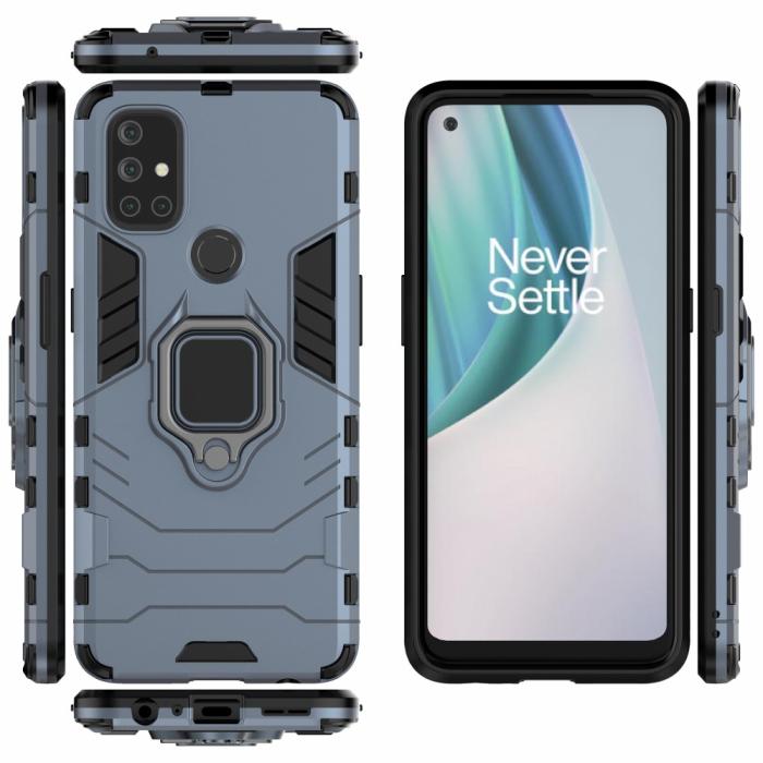 Bild 4, OnePlus Nord N10 5G - Hybrid Ring Skal - Blå