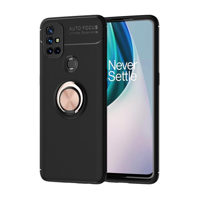Bild 1, OnePlus Nord N10 5G - Ring Skal - Svart/Roséguld