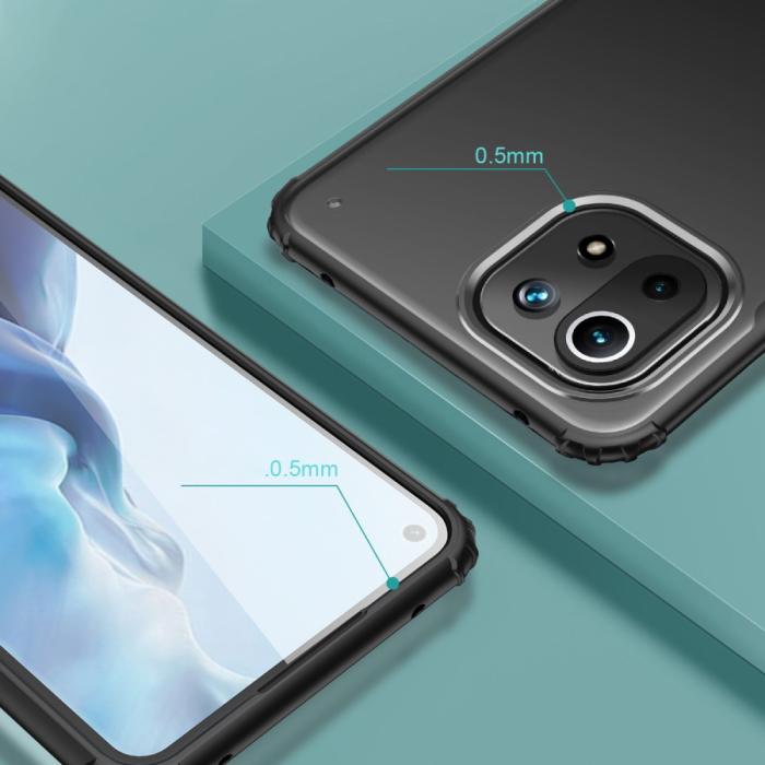 Bild 5, Xiaomi Mi 11 Lite - Shockproof Hybrid Armor Skal - Svart