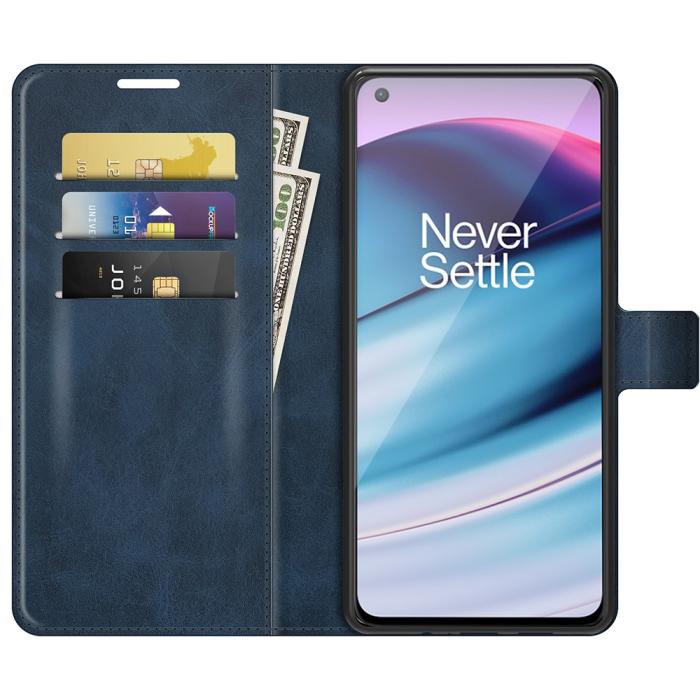 Bild 4, OnePlus Nord CE 5G - Solid Läder Fodral - Blå