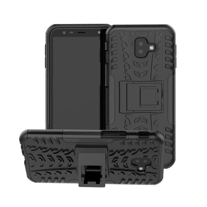 Bild 1, Samsung Galaxy J6 Plus - Stöttåliga skalet med stöd - Svart