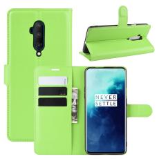 OnePlus 7T Pro - Litchi Plånboksfodral - Grön