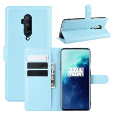 OnePlus 7T Pro - Litchi Plånboksfodral - Ljus Blå