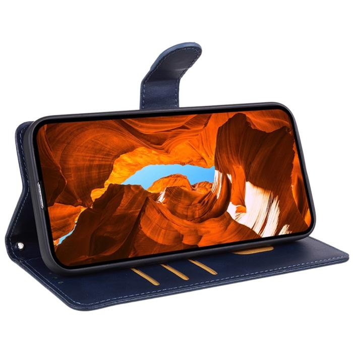 Bild 3, Motorola Moto G55 5G Plånboksfodral Läder Blå