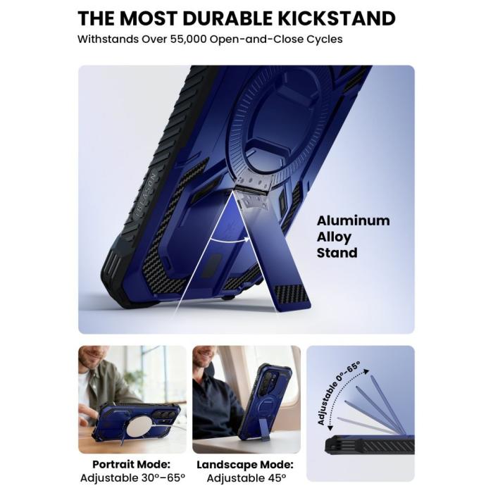 Bild 4, Supcase Galaxy S26 Ultra Skal MagSafe Iblsn ArmorBox Clip Cobalt