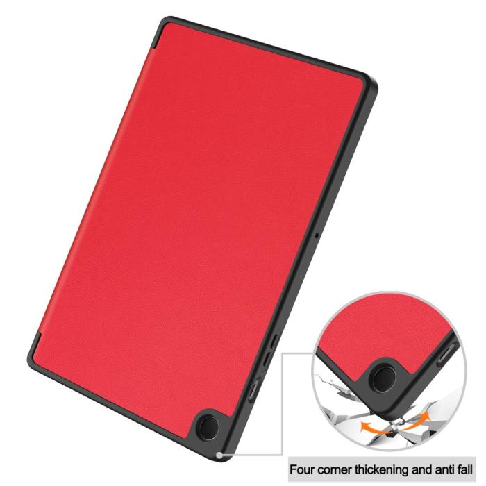 Bild 6, Samsung Galaxy Tab A9 Plus Fodral Tri-Fold Pennhållare Röd