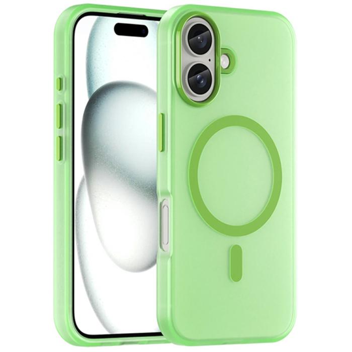 Bild 1, iPhone 16 Skal MagSafe Slim Matt Grön