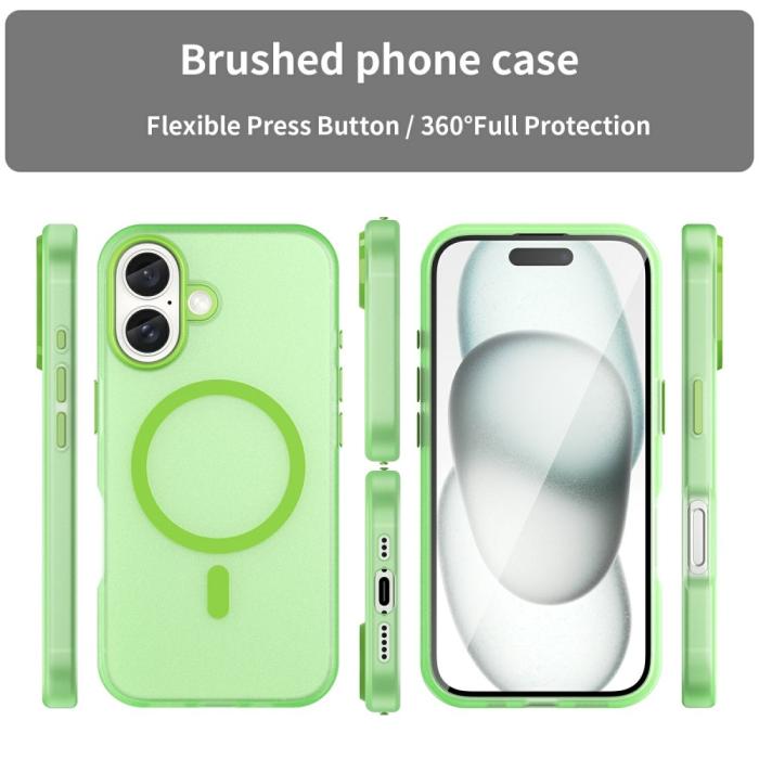 Bild 3, iPhone 16 Skal MagSafe Slim Matt Grön