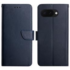 Google Pixel 9a Fodral Äkta Läder Mörk Blå